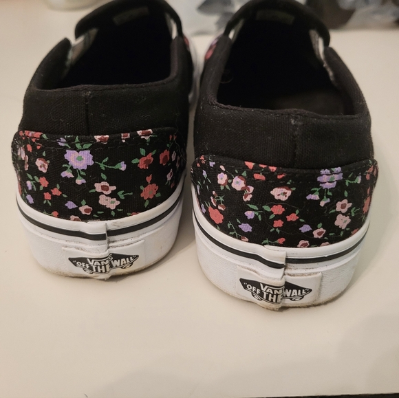 Vans Womens Asher Floral Slip ons size 7 1/2 - Picture 2 of 9
